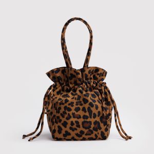 Nylon Drawstring Bag - Leopard